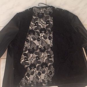 Zara leather and lace blazer
